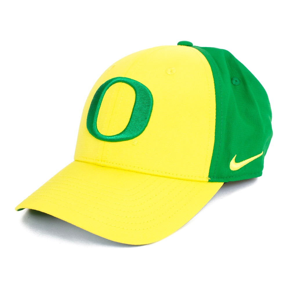 Classic Oregon O, Nike, Green, Curved Bill, Performance/Dri-FIT, Accessories, Unisex, Ripstop, Structured, Adjustable, Hat, 916398